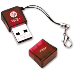 Pen Drive HP 165w 16GB Red Icon 256x256 png